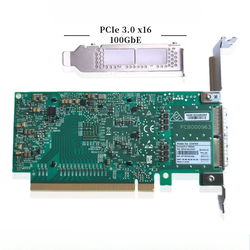 100Gbe Qsfp28 Network Card - Mellanox Mcx416a-ccat Connectx-4en Network Interface Card,