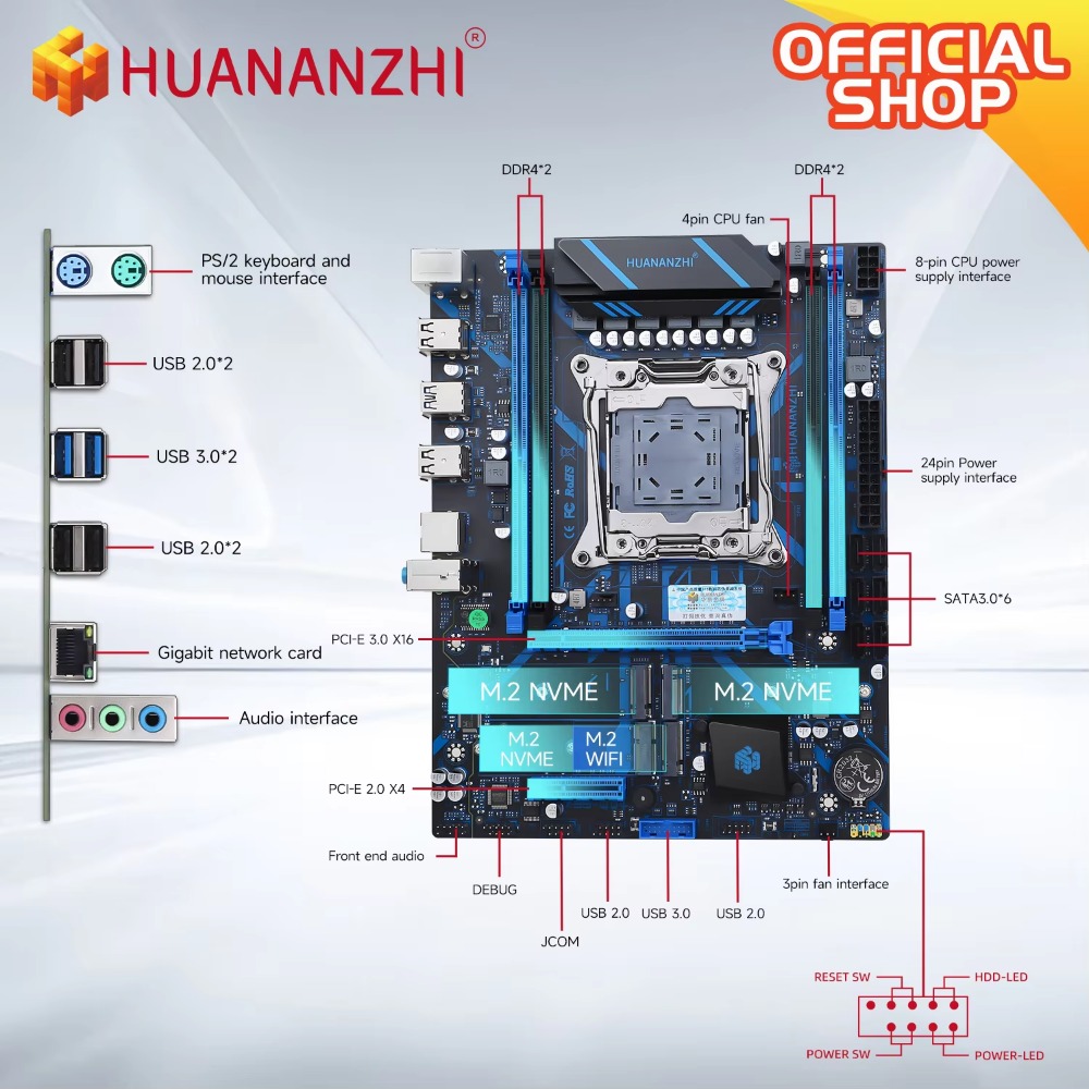 HUANANZHI X99 QD4 LGA 2011-3 X - огляд і ціна E5 2696 V3